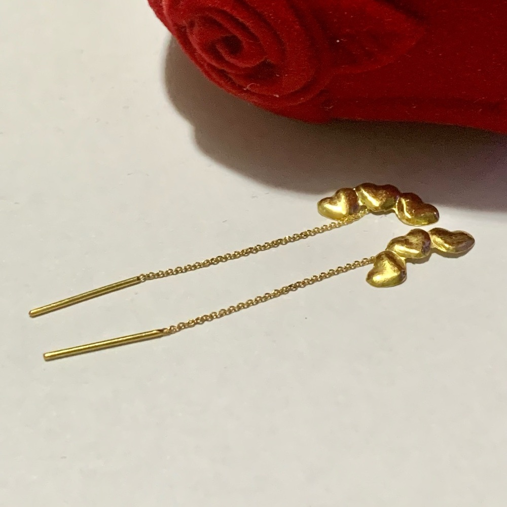 18k Solid Gold Tictac Earrings